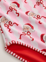 Papá Noel rosa/rojo - Bañador de cuello redondo (3 meses a 16 años) - Imagen 7 de 8