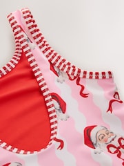 Papá Noel rosa/rojo - Bañador de cuello redondo (3 meses a 16 años) - Imagen 8 de 8