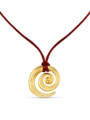 Orelia London Gold Tone Statement Spiral Cord Adjustable Necklace - Image 2 of 4