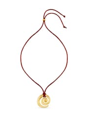 Orelia London Gold Tone Statement Spiral Cord Adjustable Necklace - Image 3 of 4