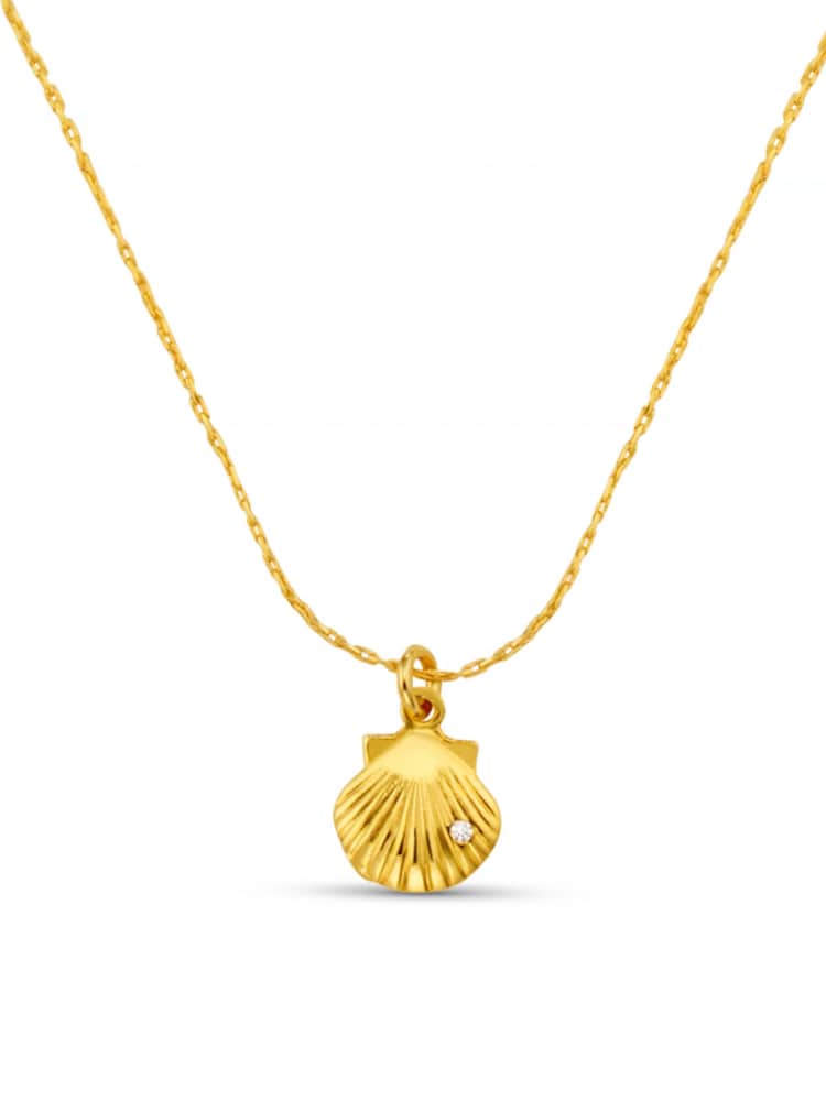 Orelia London Gold Tone Fine Crystal Shell Collar Necklace - Image 1 of 4 Orelia London Gold Tone Fine Crystal Shell Collar Necklace - Image 1 of 4