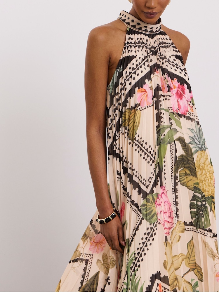 pleated trapeze maxi dress Pleated Trapeze Maxi Dress