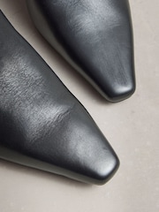 Μαύρο - Forever Comfort® Leather Chisel Over the Knee Boots - Εικόνα 10 από 12