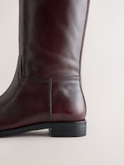 Bourgogne Röd - Forever Comfort® Leather Heritage Knee High Rider Boots - Bild 8 av 9
