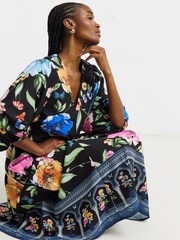 Joanna Hope Black Floral Dress - Image 3 of 4