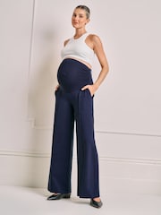 Әскери-теңіз күштері - Seraphine Maternity Over Bump Wide Leg Trousers - 7суретінің 5 суреті