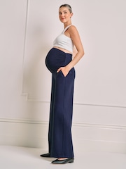 Әскери-теңіз күштері - Seraphine Maternity Over Bump Wide Leg Trousers - 7суретінің 6 суреті