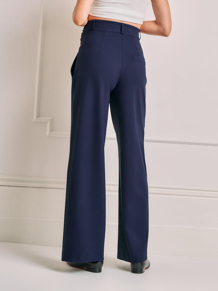 Әскери-теңіз күштері - Seraphine Maternity Over Bump Wide Leg Trousers - 7суретінің 7 суреті