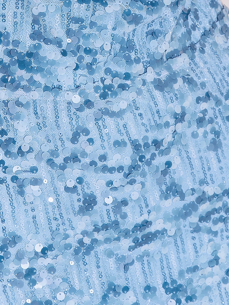 Lipsy Light Blue Sequin Cowl Neck Maxi Dress - Image 5 of 5