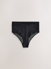 Preto/Branco/Nude Amêndoa - Pacote Knickers de cintura alta com acabamento em malha e perna alta 3 - Imagem 3 de 6