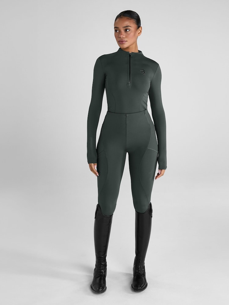 Aztec Diamond Green Full Seat Core Leggings - Image 2 of 3