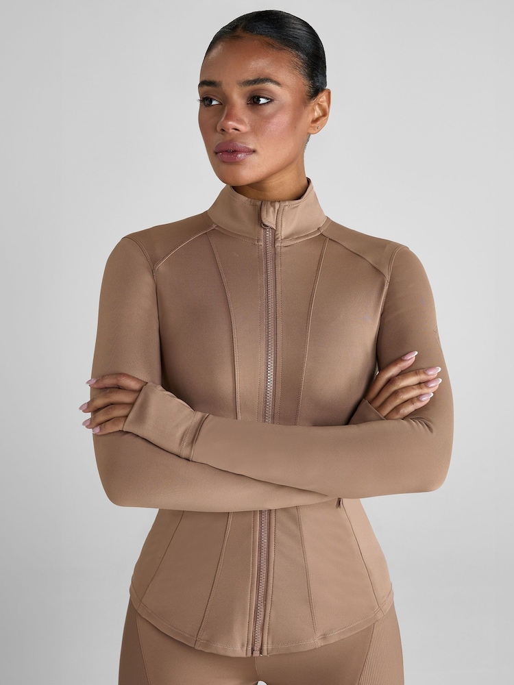 Aztec Diamond Brown Core Fitted Jacket - Image 1 of 7 Aztec Diamond Brown Core Fitted Jacket - Image 1 of 7