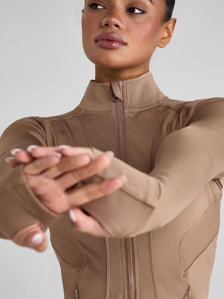 Aztec Diamond Brown Core Fitted Jacket - Image 2 of 7 Aztec Diamond Brown Core Fitted Jacket - Image 2 of 7