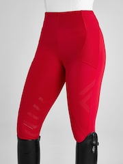 Aztec Diamond Red Knee Grip Core Leggings - Image 1 of 6