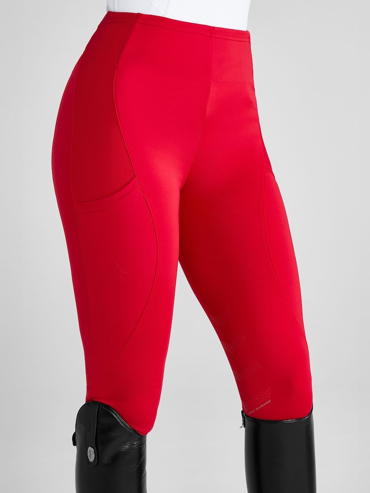 Aztec Diamond Red Knee Grip Core Leggings - Image 2 of 6