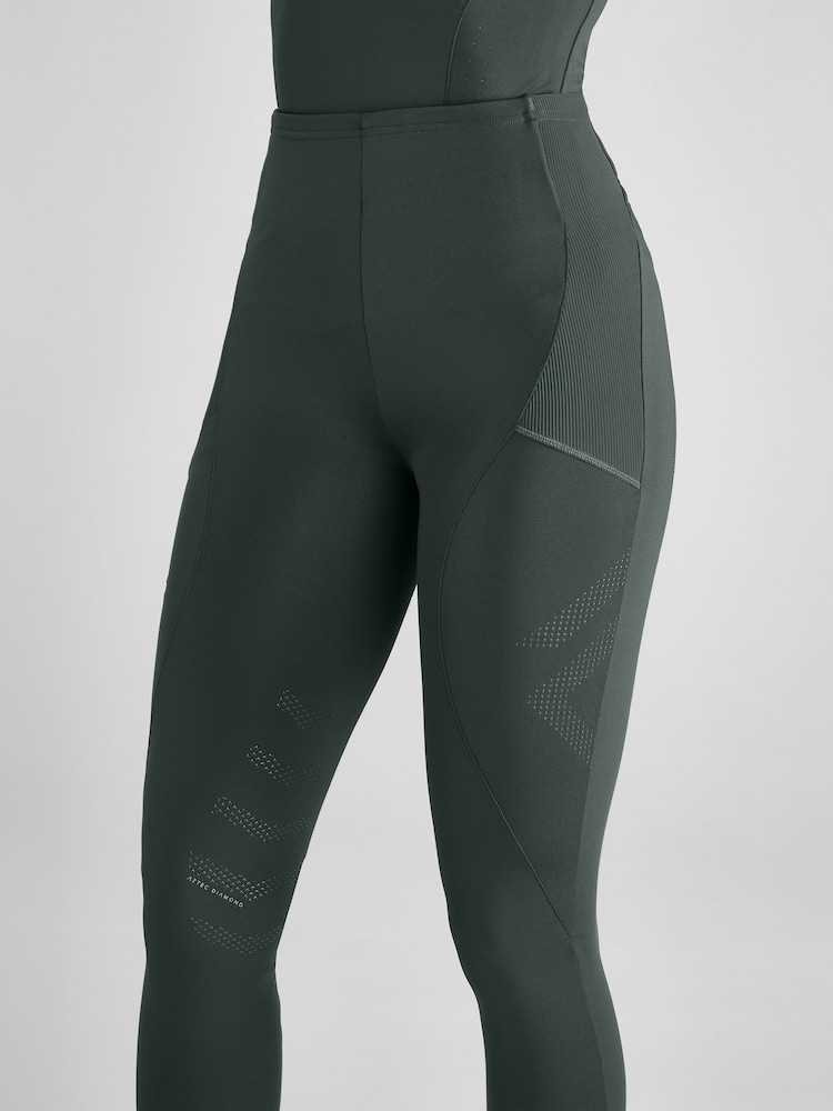 Aztec Diamond Green Knee Grip Core Leggings - Image 3 of 3