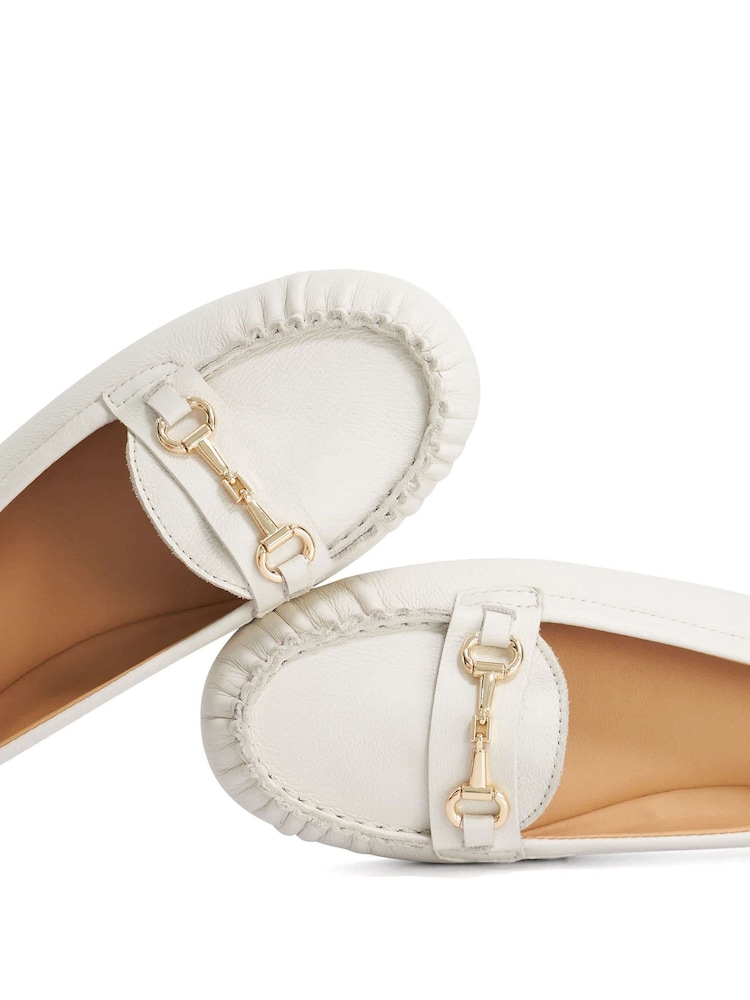 Dune London White Guno Loafers - Image 6 of 6
