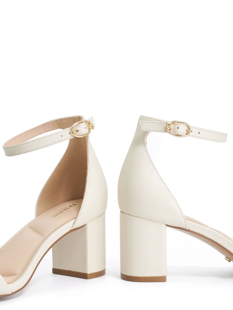 Dune London Natural Wide Fit Melins Heeled Sandals - Image 6 of 6