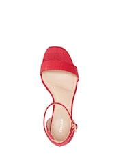 Dune London Red Wide Fit Melins Heeled Sandals - Image 4 of 6