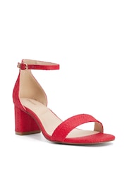 Dune London Red Wide Fit Melins Heeled Sandals - Image 5 of 6