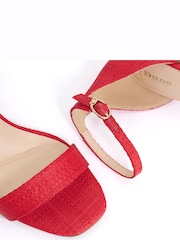 Dune London Red Wide Fit Melins Heeled Sandals - Image 6 of 6