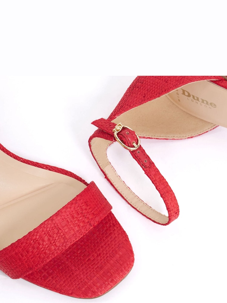 Dune London Red Wide Fit Melins Heeled Sandals - Image 6 of 6