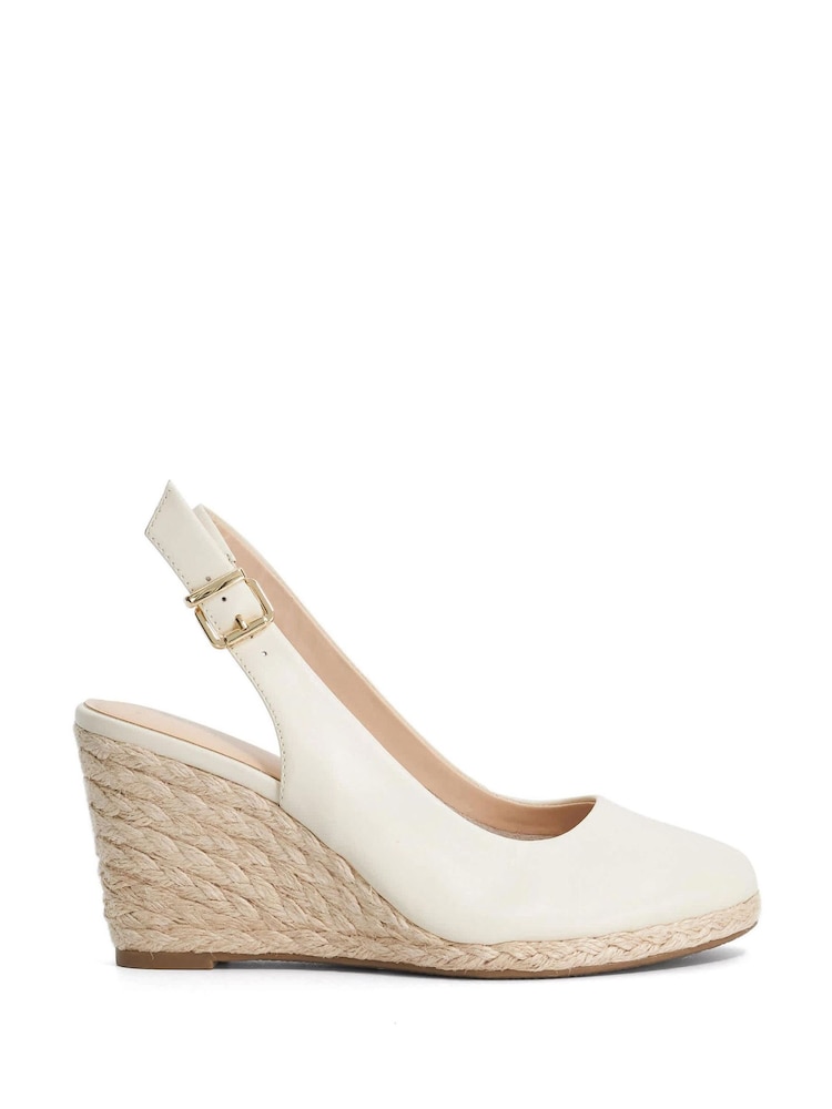 Dune London Natural Wide Fit Capable Wedges - Image 2 of 6 Dune London Natural Wide Fit Capable Wedges - Image 2 of 6