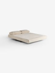 MADE.COM Taupe Natural Arctic Faux Fur Large Haru 2 Seater Sofa Bed - Image 6 of 6