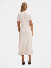 Forever New Cream Violetta Stitch Interest Midi Dress - Image 2 of 4