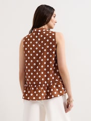 Phase Eight Brown Indie Brown Blouse - Image 2 of 6
