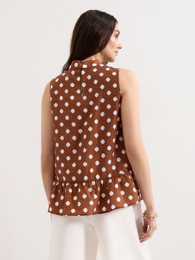 Phase Eight Brown Indie Brown Blouse - Image 2 of 6