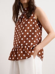 Phase Eight Brown Indie Brown Blouse - Image 4 of 6