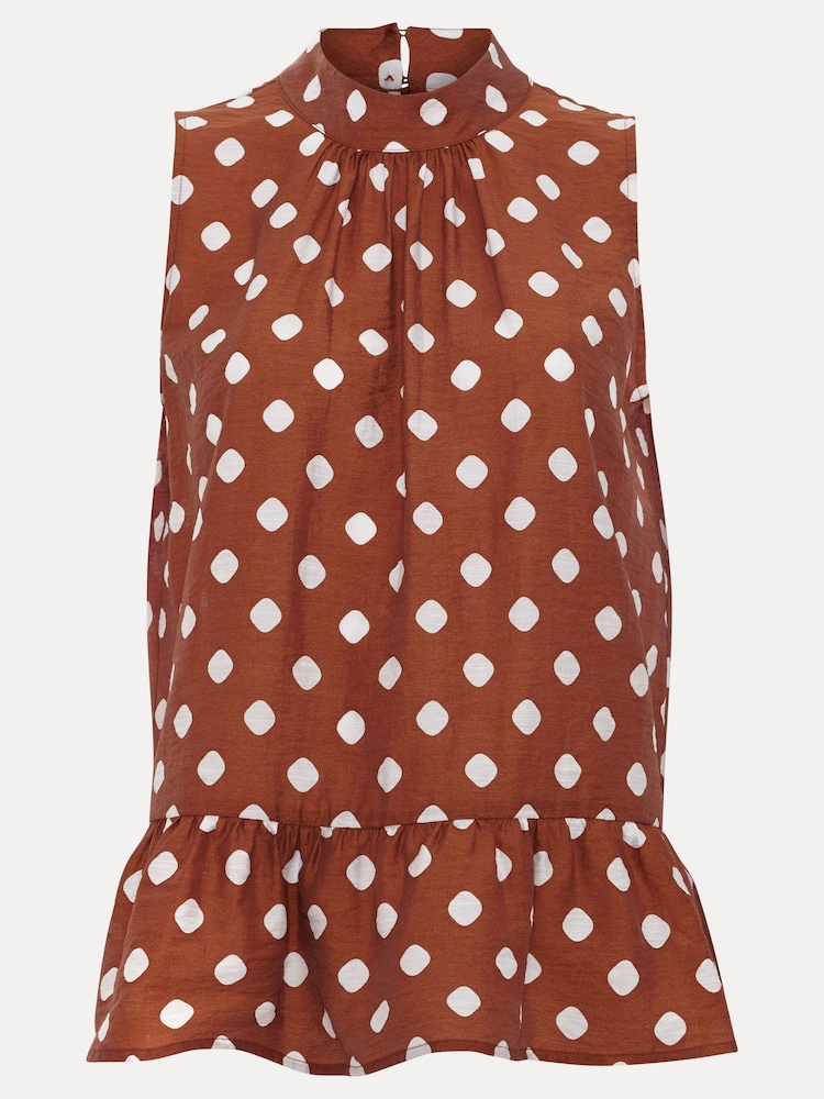 Phase Eight Brown Indie Brown Blouse - Image 6 of 6