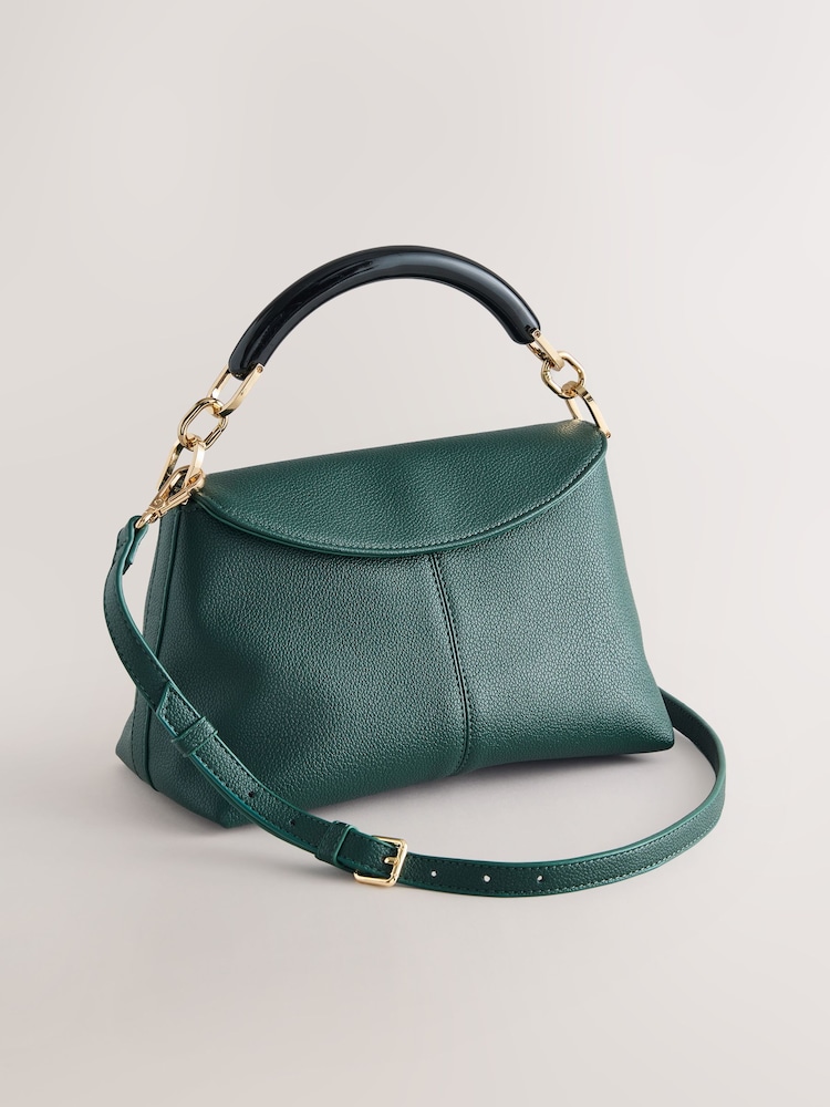Green Resin Handle Hand Held Bag - Image 1 of 5