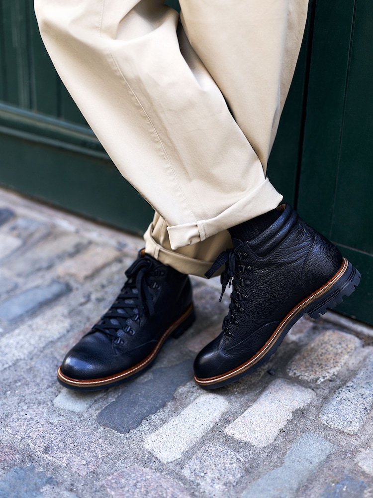 Black Leather Tall Boots - Image 2 of 2 Black Leather Tall Boots - Image 2 of 2