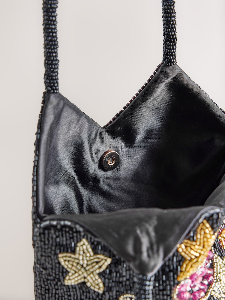 黑色 - Embellished Hand Held Bag - 圖片 8，共 8