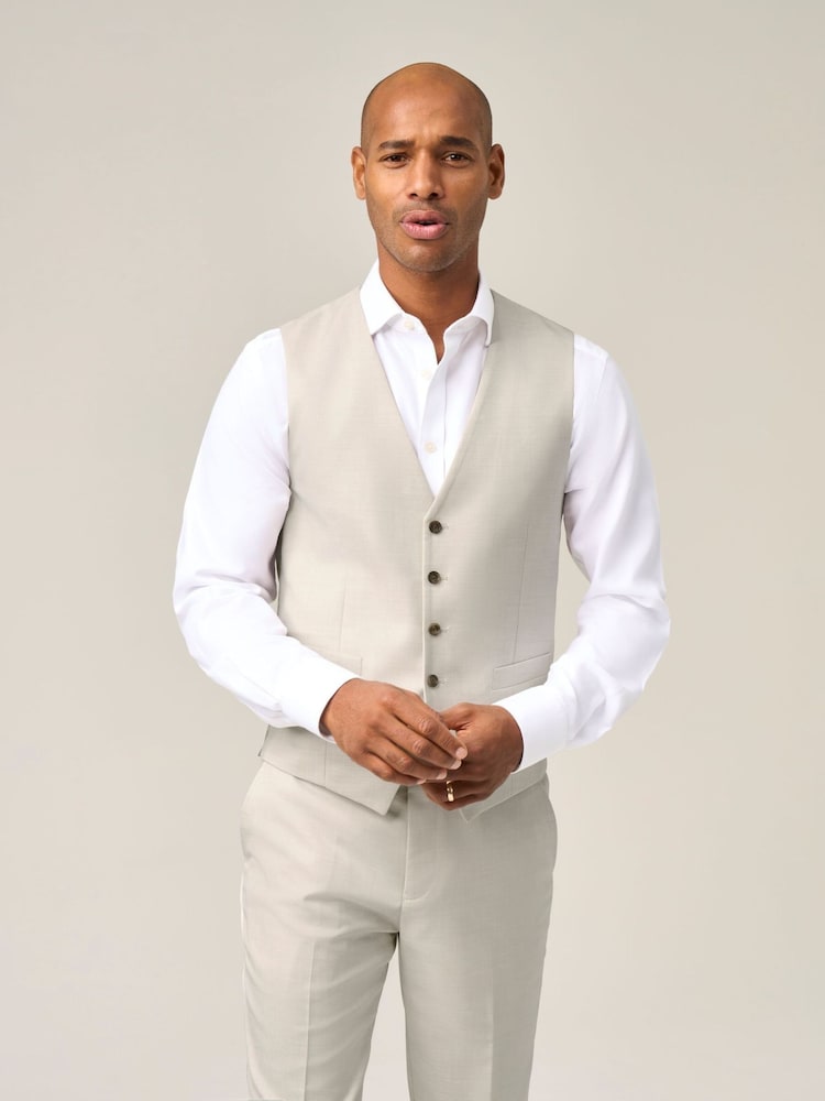 Skopes Cream Antonio Suit Waistcoat - Image 1 of 4