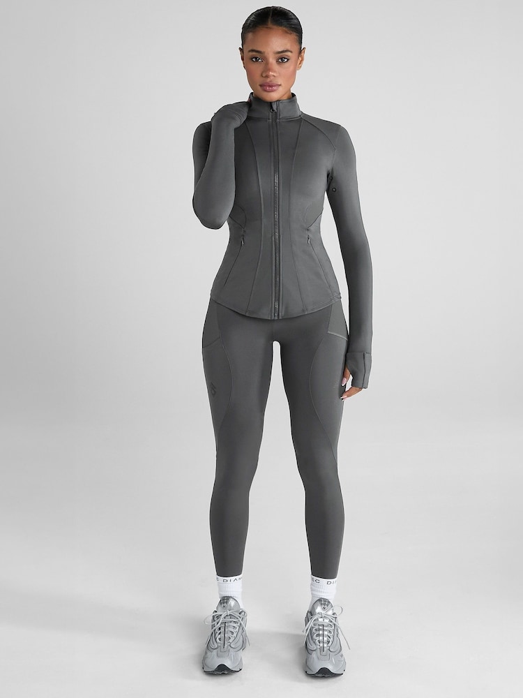 Aztec Diamond Grey Core Fitted Jacket - Image 2 of 6 Aztec Diamond Grey Core Fitted Jacket - Image 2 of 6