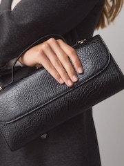 Black Leather Clutch Bag - Image 3 of 8