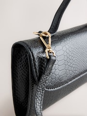 Black Leather Clutch Bag - Image 7 of 8
