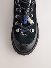 Black Standard fit Forever Comfort® Hiker Lace Up Leather Boots - Image 3 of 5