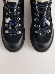 Black Standard fit Forever Comfort® Hiker Lace Up Leather Boots - Image 4 of 5