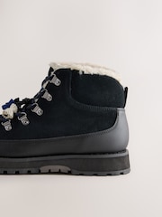 Black Standard fit Forever Comfort® Hiker Lace Up Leather Boots - Image 5 of 5