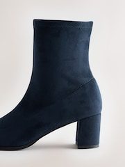 Granatowy - Forever Comfort® Round Toe Sock Ankle Boots - Obraz 5 z 5