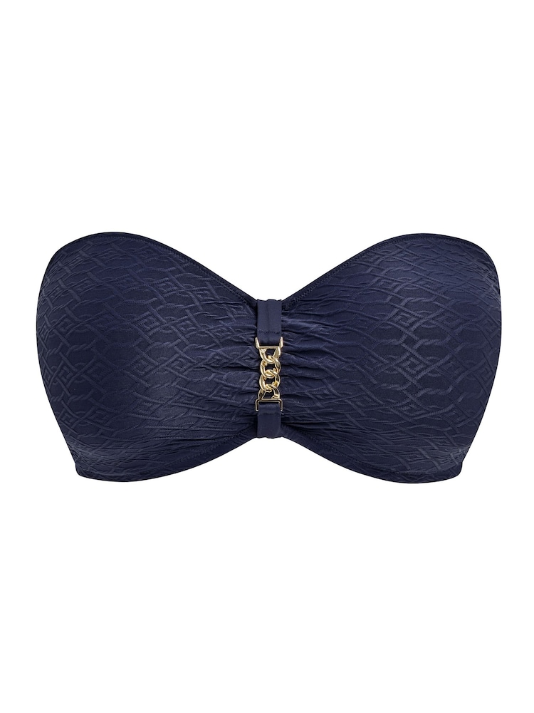 Fantasie Blue Azores Underwire Bandeau Bikini Top - Image 7 of 7