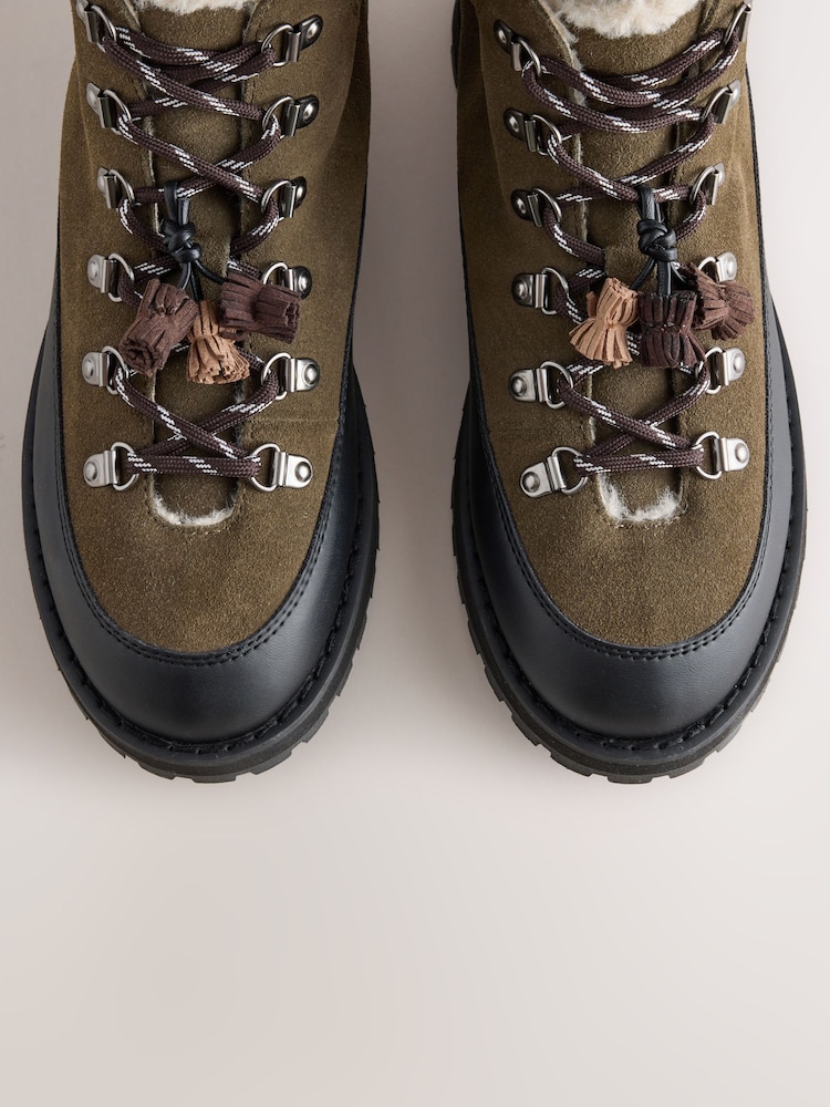Brown Standard fit Forever Comfort® Hiker Lace Up Leather Boots - Image 5 of 5 Brown Standard fit Forever Comfort® Hiker Lace Up Leather Boots - Image 5 of 5