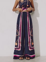 Purple Wide Leg Trousers - Image 1 of 4