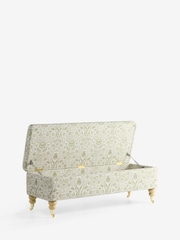 Laura Ashley Hedgerow Green Ashtead Damask Clipsham Storage Ottoman Bench - Image 2 of 4