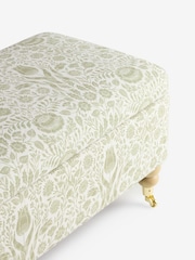 Laura Ashley Hedgerow Green Ashtead Damask Clipsham Storage Ottoman Bench - Image 3 of 4