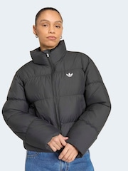 adidas Originals Black Short Padded Jacket - Image 4 of 6